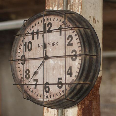 Rustic Metal Factory Clock Vintage Wall Clock Wall Clock Vintage