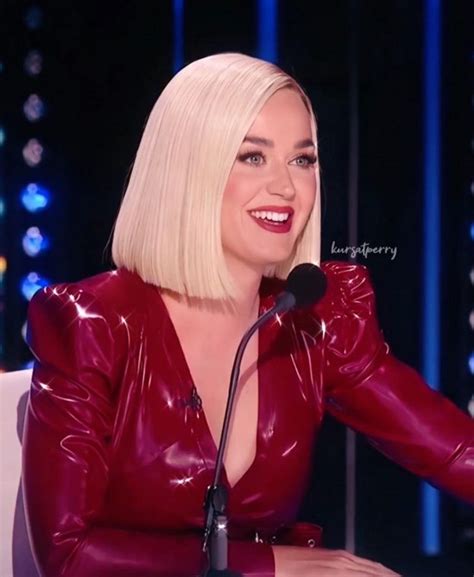 Katy Perry In Red Latex Dress At American Idol Photos Video