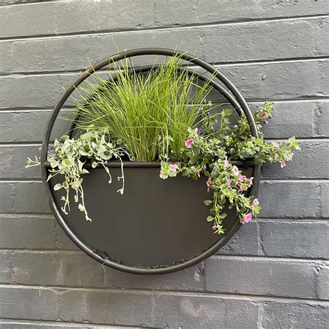 Half Moon Wall Planters Black Wood The Plants Project
