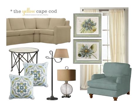 The patio doors also received much needed privacy roman shades with beaded trim. Updated-Traditional Two Room Design~The Living Room (The Yellow Cape Cod) | Blue living room ...