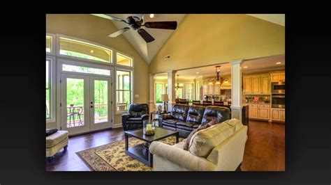 The vaulted great room opens out to a covered porch with skylights, while the unique angled dining room accesses a. Home Builder Spartanburg and Greenville - Donald Gardner Butler Ridge Plan - YouTube