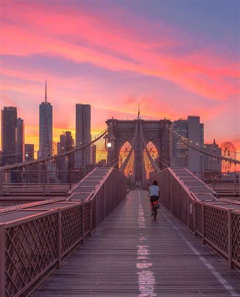 New York City Ignewyork Posted On Instagram Stunning Sunset Over
