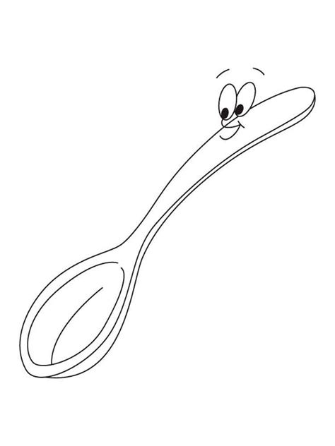 Spoon coloring pages to download and print for free
