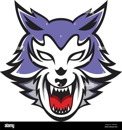 Angry Wolf Head Mascot Illustration Stock Vector Image And Art Alamy