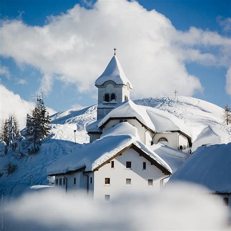 Church On A Snowy Landscape Del Colaborador De Stocksy Mauro