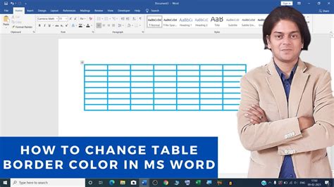 How To Change Table Border Color In Ms Word How Do I Fill A Border
