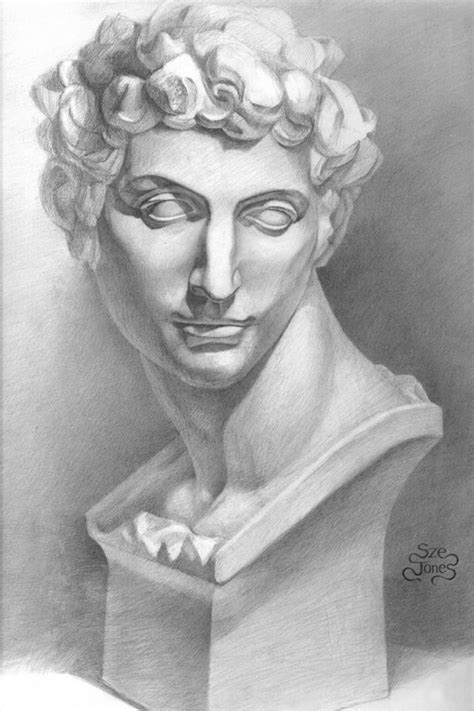 Sze Jones Classical Drawing Of David Sculpture