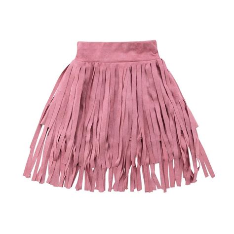 Country Girl Suede Fringe Skirt From Adorable