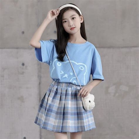 Buy Girl Summer Clothes Korean Short Sleeve Cute T Shirt Top Pleated