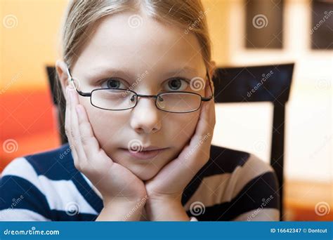 Portrait Of 9 10 Years Old Schoolgirl Royalty Free Stock Photography