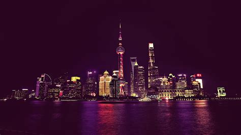 Hd Wallpaper Photography China Night Shanghai Cityscape City