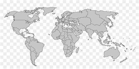 World Map Png Pic World Map Blank With Borders Transparent Png
