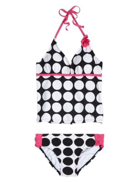 Large Polka Dot Tankini Swimsuit Girls Swimsuits Swimwear Shop