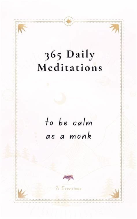 365 Daily Meditations To Be Calm As A Monk One Page Per Day A Book With Daily Quotes Ebook By