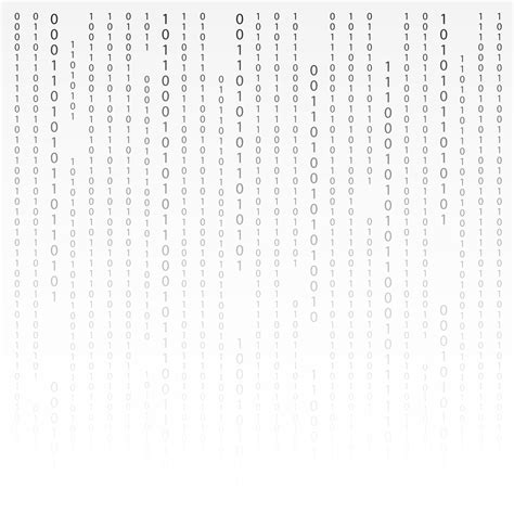Black And White Algorithm Binary Code With Digits On Background