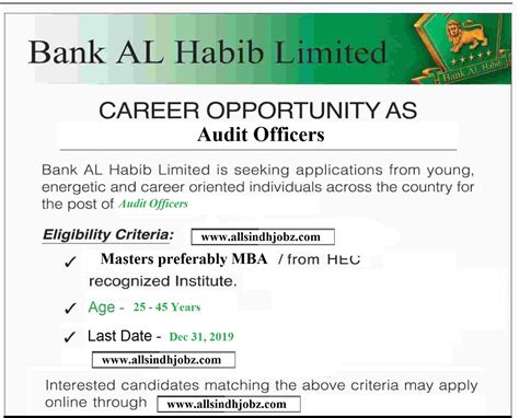 It is increase by by rs. Bank Al Habib Limited Jobs 2019 for Audit Officers - Sindh ...
