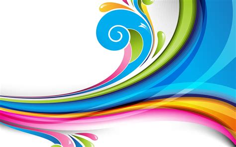 Multicolored Wave Wallpaper Vector Art Wavy Lines Colorful Hd