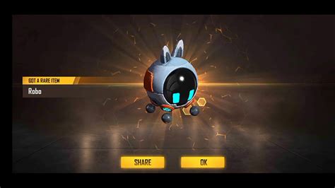 Each player in garena free fire can choose a pet to accompany him/her on the battlefield. New Robo Pet of free fire - YouTube