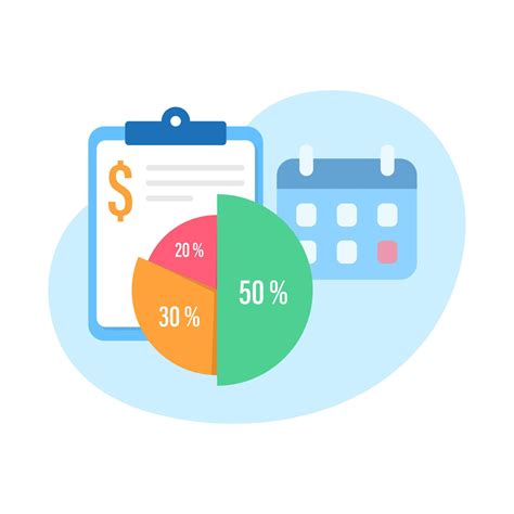 Budgeting Share Of Income Budget Allocation Concept Illustration Flat