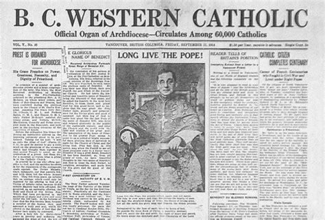 Archives Office Releases Rare Collection Of Catholic Newspapers Bc