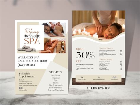 Diy Massage Spa Beauty Flyer Templates Design Editable Printable