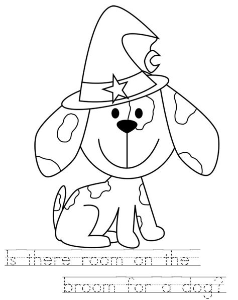 To find out more view our privacy policy. Room on the Broom Color Pages with Handwriting Practice ...