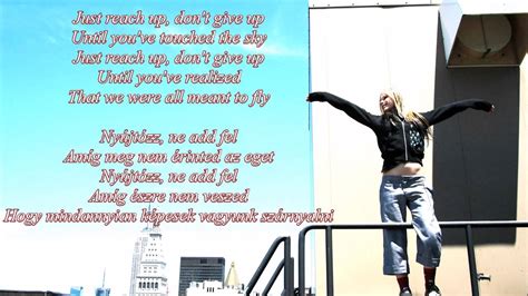 Avril Lavigne Fly Hq Hd Lyrics Hungarian Translation Youtube