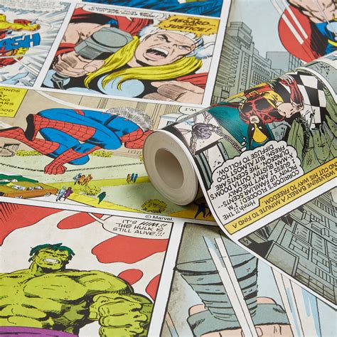 Marvel Comic Strip Childrens Wallpaper Departments