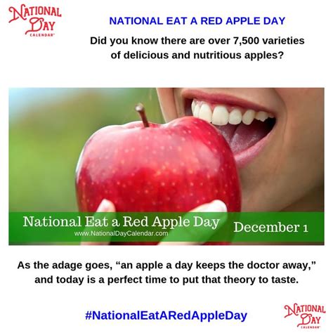 National Eat A Red Apple Day December 1 Apple Red Apple Special
