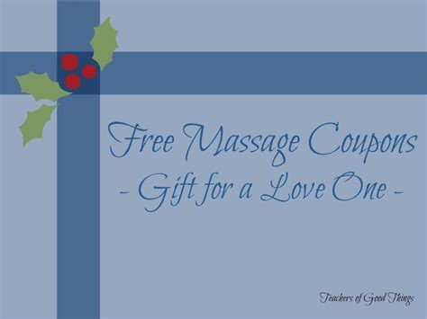 Just Add Massage Oil To These Free Printable Coupons For A Perfect T For A Love One Love