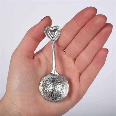 This beautiful 10th anniversary heart necklace is made of 100% tin, the traditional gift for this anniversary. Heart Pewter Spoon.Tenth Anniversary Gifts, Love Tokens By ...