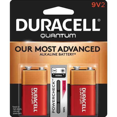 Duracell Quantum Alkaline 9 Volt Battery 2 Pack 004133366530 The