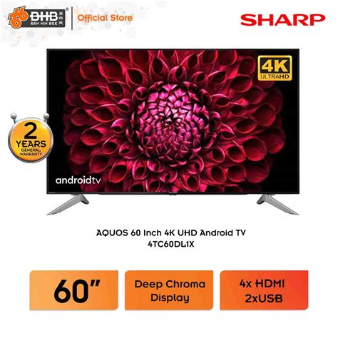 Sharp Aquos 60 Inch 4k Uhd Android Tv With Deep Chroma Display Netflix