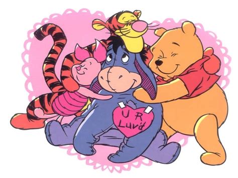 U R Luvd Valentine Heart Winnie The Pooh Wallpaper Tigger Piglet