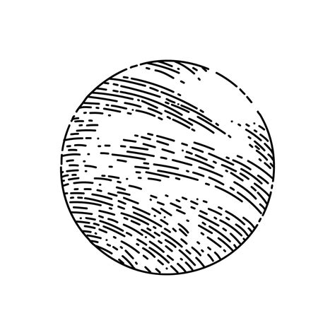 Planet Space Sketch Hand Drawn Vector 17415771 Vector Art At Vecteezy