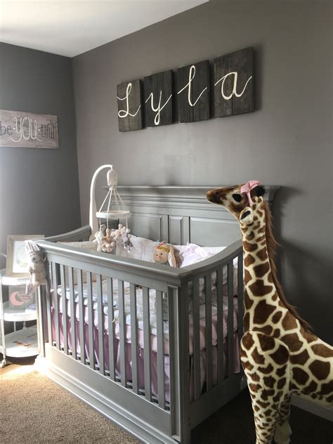 Maybe you would like to learn more about one of these? Baby nursery DIY gray furniture once upon a time bedding lily the giraffe | Baby nursery diy ...
