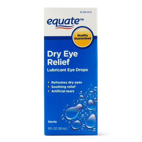Temporarily blurred vision is typical upon application. Equate Lubricant Eye Drops for Dry Eye Relief, 1 oz ...