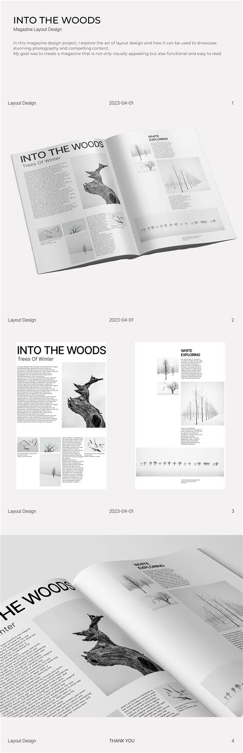 Magazine Layout Design Into The Woods On Behance
