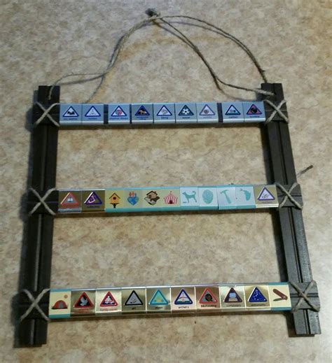 See more ideas about cub scouts, cub scout activities, scout activities. Cub Scout belt loop display with 5 wood rulers. Glue and ...