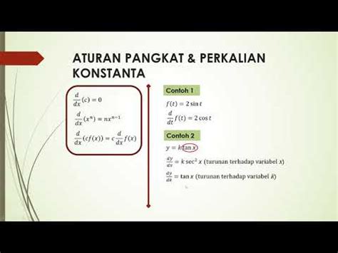 Turunan Fungsi Trigonometri Part Youtube