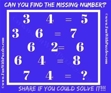 Math Brain Puzzle With Answer For Kids