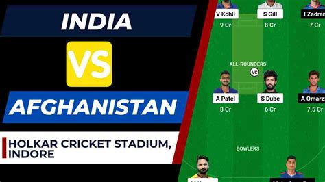 Ind Vs Afg 2nd T20i Dream11 Prediction Head To Head Records