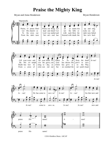 Praise The Mighty King Free Music Sheet Musicsheets Org