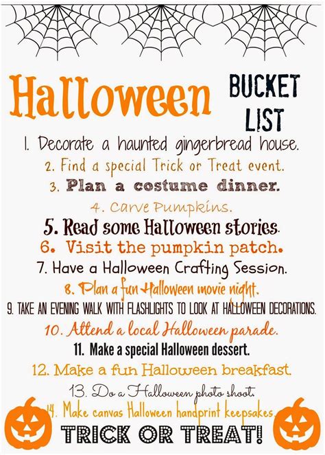 Halloween Bucket List Free Printable The Chirping Moms Halloween