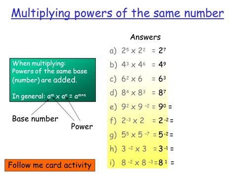 Multiplying And Dividing Powers Presentation Mathematics