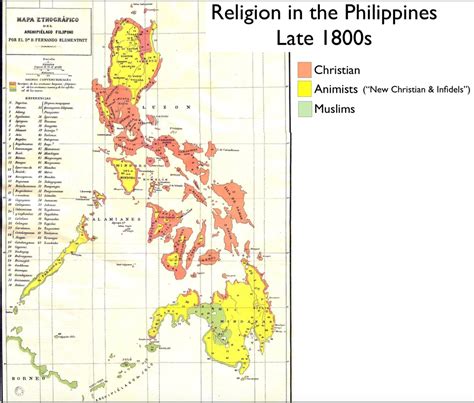 Map Of Religion In The Philippines In The Late 1800s 1644 × 1400