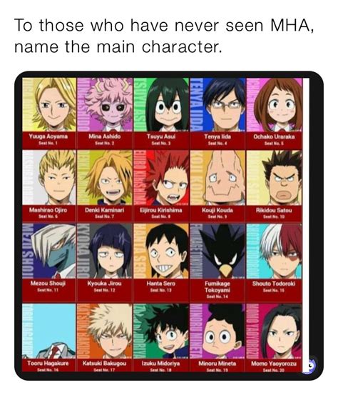 To Those Who Have Never Seen Mha Name The Main Character Shrimpfriendly Memes