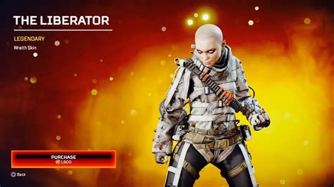 Apex Legends Item Shop The Liberator Wraith Legendary Skin Youtube