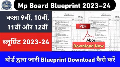 Mp Board Blueprint 2024class 9th To 12thhow To Download Mp Board Blueprint 2024 Youtube