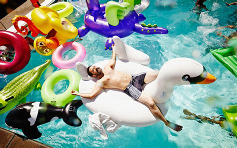 pool floats unicorns swans donuts